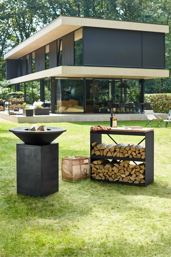 Armario De Almacenaje Negro De Madera Con 2 Estantes 7 Armario De Almacenaje Negro De Madera Con 2 Estantes - Imagen 5