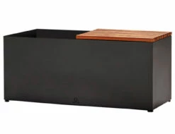 Banco De Jardin Con Huerto Urbano Negro