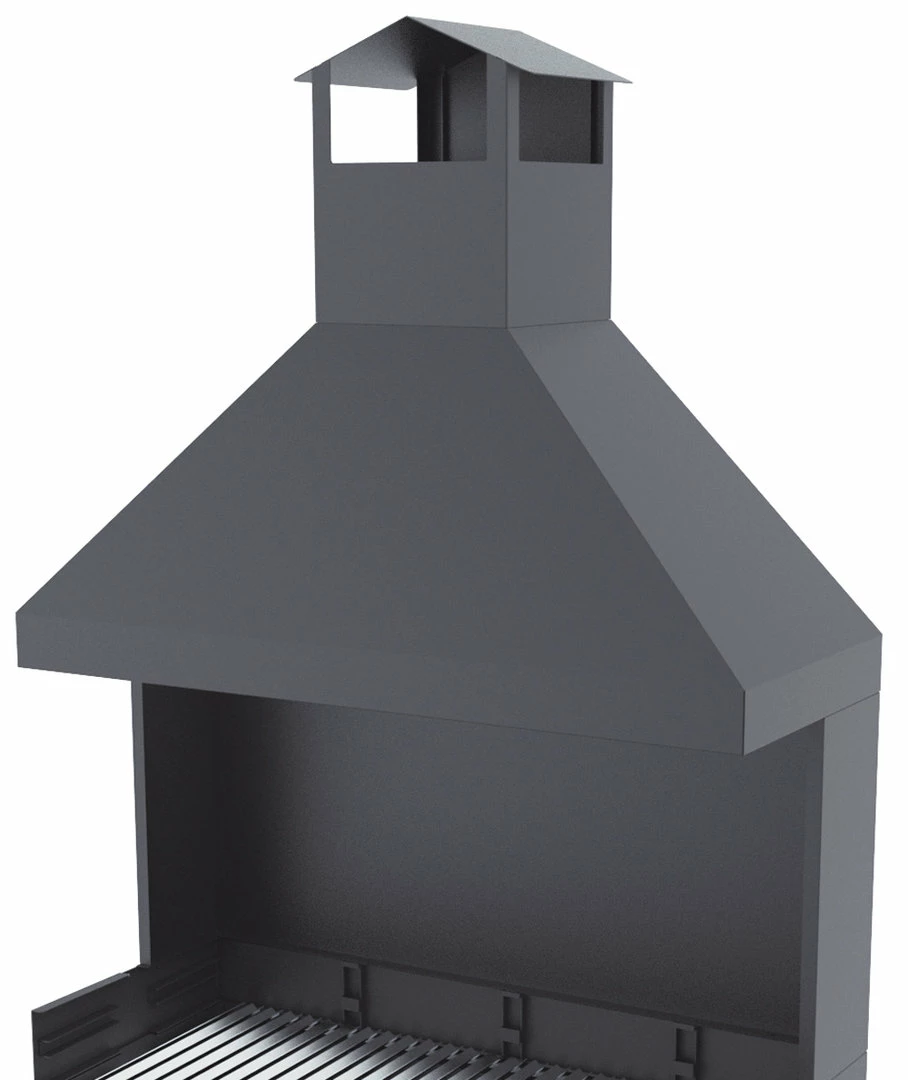 Barbacoa Carbón Y Leña 100 Cm Con Chimenea 4 Barbacoa Carbón Y Leña 100 Cm Con Chimenea - Imagen 2