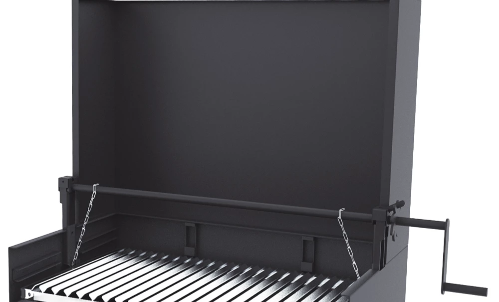 Barbacoa Carbón Y Leña 60 Cm Con Paravaientos Y Elevador 4 Barbacoa Carbón Y Leña 60 Cm Con Paravaientos Y Elevador - Imagen 2