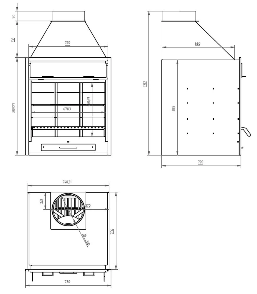 Barbacoa Argentina 70 Cm. 6 Barbacoa Argentina 70 Cm. - Imagen 4
