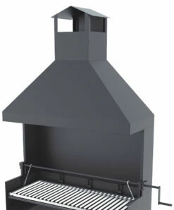 Barbacoa Carbón Y Leña 100 Cm Con Chimenea, Elevador Y Carro -Parilla Ventas 2024 Barbacoa Carbon y Lena 100 cm con Chimenea Elevador y Carro3