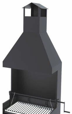Barbacoa Carbón Y Leña 60 Cm Con Chimenea, Elevador Y Carro -Parilla Ventas 2024 Barbacoa Carbon y Lena 60 cm con Chimenea Elevador y Carro3