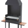 Barbacoa Carbón Y Leña 60 Cm Con Chimenea Y Carro -Parilla Ventas 2024 Barbacoa Carbon y Lena 60 cm con Chimenea y Carro1