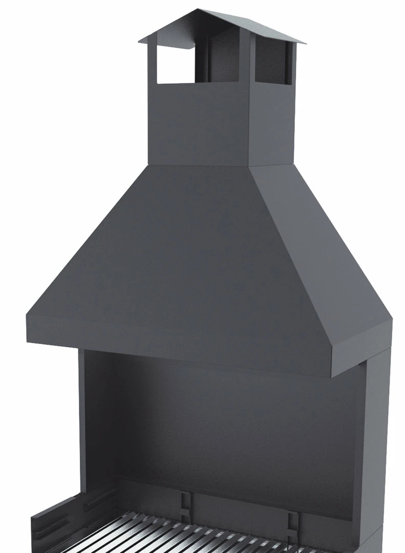 Barbacoa Carbón Y Leña 80 Cm Con Chimenea Y Carro 5 Barbacoa Carbón Y Leña 80 Cm Con Chimenea Y Carro - Imagen 3