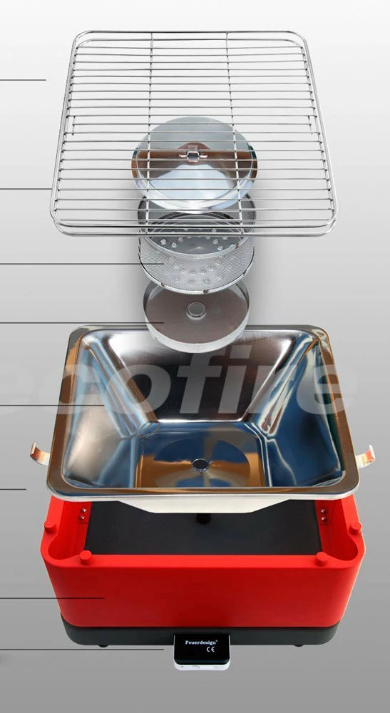 Barbacoa Portatil Sin Humo Teide Amarillo 7 Barbacoa Portatil Sin Humo Teide Amarillo - Imagen 5
