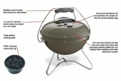 Weber Smokey Joe Premium 37 Cm Gris Humo -Parilla Ventas 2024 Barbacoa a carbon Weber Smokey Joe Premium Gris Humo 5