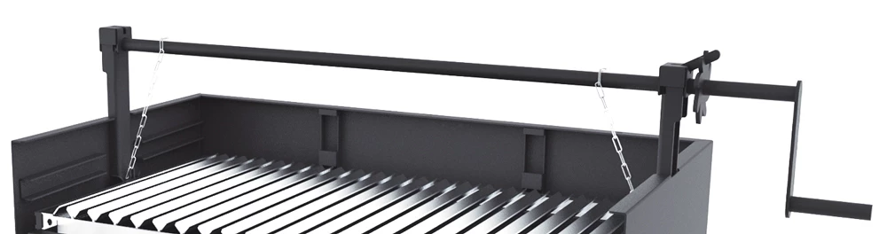 Barbacoa De Carbón Y Leña 60 Cm Con Elevador Y Carro 5 Barbacoa De Carbón Y Leña 60 Cm Con Elevador Y Carro - Imagen 3