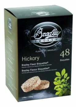 Bisquettes Bradley 48 Unidades Sabor Hickory