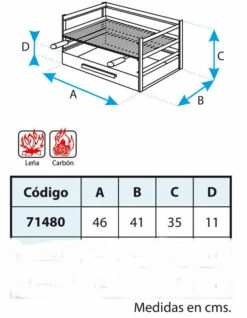 Cajon Barbacoa Fijar En Pared Pequeño -Parilla Ventas 2024 Cajon Barbacoa Fijar en Pared Chico 3