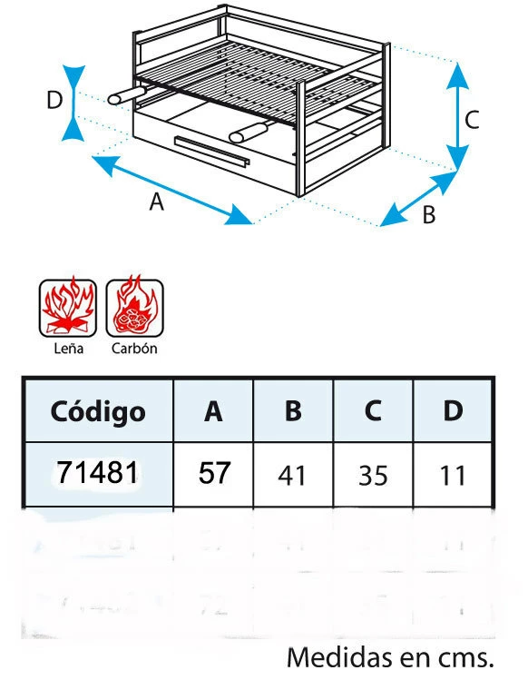 Cajon Barbacoa Fijar En Pared Mediano 5 Cajon Barbacoa Fijar En Pared Mediano - Imagen 3