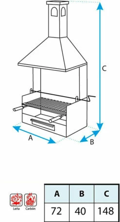 Cajon Barbacoa Con Chimenea Grande -Parilla Ventas 2024 Cajon Barbacoa con Chimenea grande 2