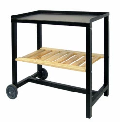 Carro De Jardín Con Estante De Madera Mediano