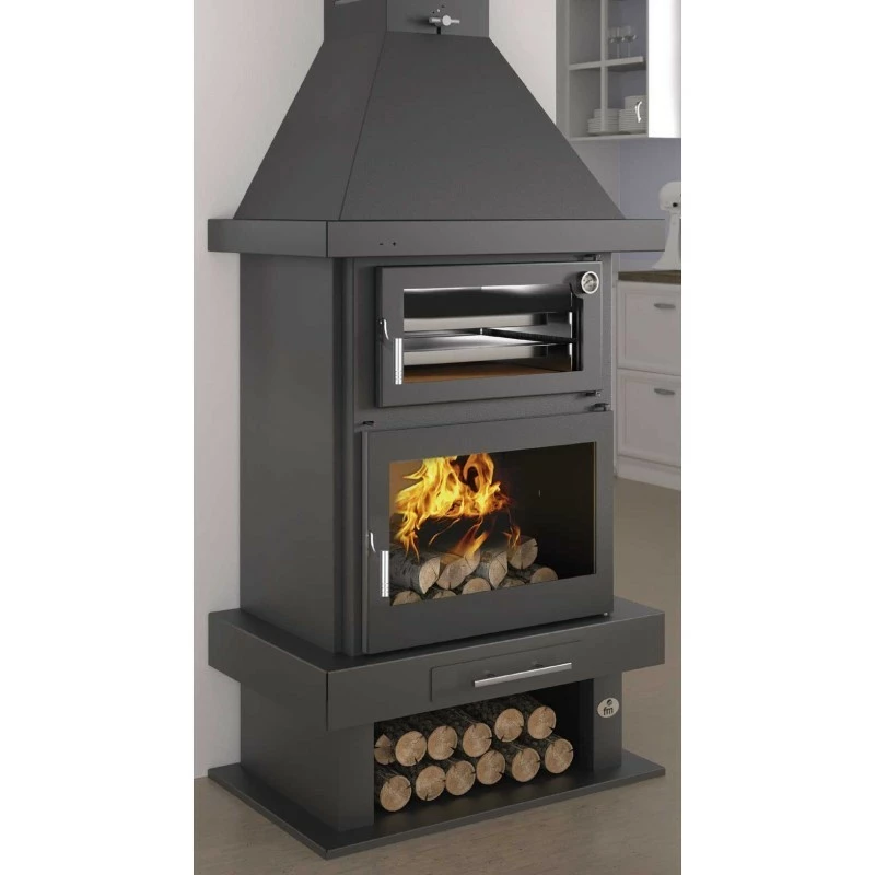 Chimenea Leña Frontal Con Horno Modelo C-300 H 3 Chimenea Leña Frontal Con Horno Modelo C-300 H