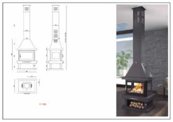 Chimenea De Leña Modelo C-104 K -Parilla Ventas 2024 Chimenea de Lena Modelo C 104 K 3