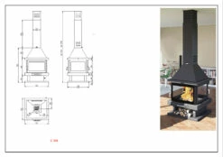 Chimenea De Leña Modelo C-204 -Parilla Ventas 2024 Chimenea de Lena Modelo C 204 3