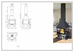 Chimenea De Leña Modelo C-204 K -Parilla Ventas 2024 Chimenea de Lena Modelo C 204 K 3