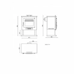 Estufa De Leña Modelo CH-1 -Parilla Ventas 2024 Estufa De Lena CH 1.2a