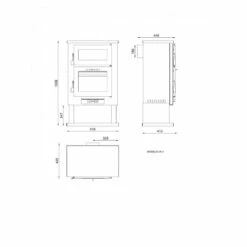 Estufa De Leña Con Horno Modelo CH-3 7 Estufa De Leña Con Horno Modelo CH-3 -Parilla Ventas 2024 Estufa De Lena CH 3.2a