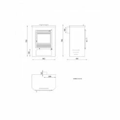 Estufa De Leña Modelo M-102 -Parilla Ventas 2024 Estufa De Lena M 102.2a