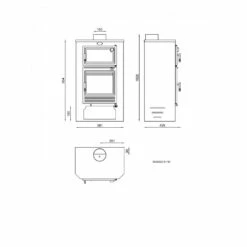 Estufa De Leña Con Horno Modelo M-104 -Parilla Ventas 2024 Estufa De Lena M 104.2a