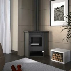 Estufa De Leña Rinconera Modelo M-105 -Parilla Ventas 2024 Estufa De Lena M 105