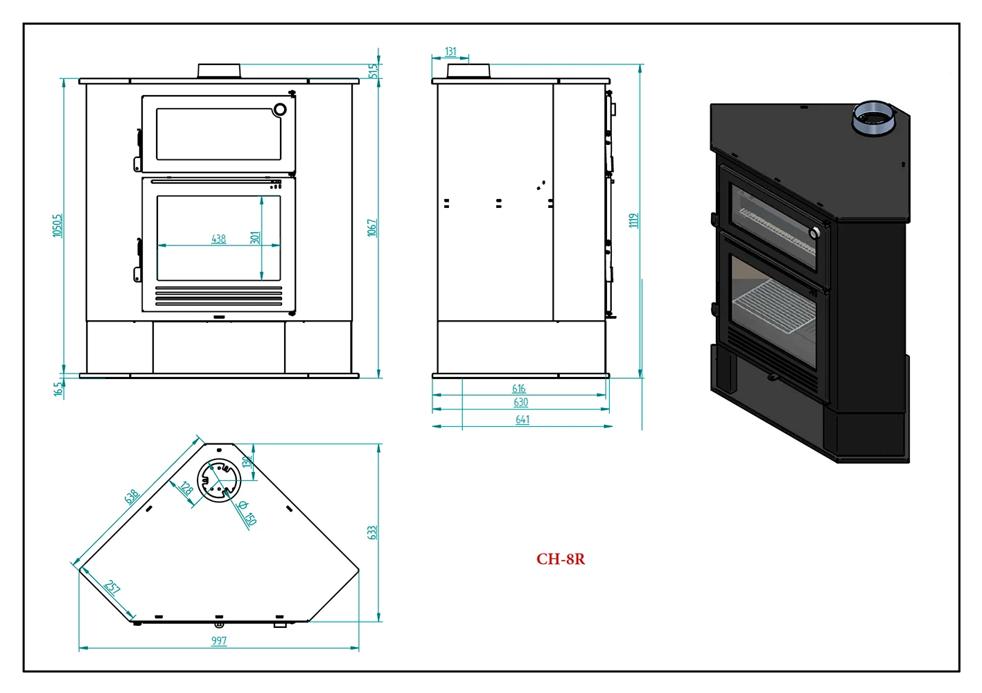 Estufa De Leña CH-8 R 5 Estufa De Leña CH-8 R - Imagen 3