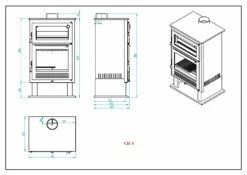 Estufa De Leña Modelo CH-8 -Parilla Ventas 2024 Estufa de Lena Modelo CH 8 4
