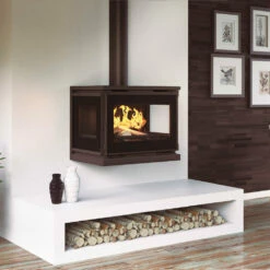 Estufa De Leña Con Turbinas Modelo M-173 -Parilla Ventas 2024 Estufa de Lena Modelo M 173 3