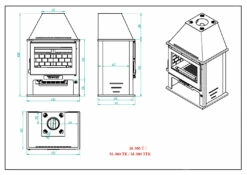 Estufa De Leña Con Turbinas Modelo M-300 T 9 Estufa De Leña Con Turbinas Modelo M-300 T -Parilla Ventas 2024 Estufa de Lena Modelo M 300 T 4