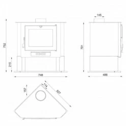 Estufa De Leña Rincón Modelo CH-5 -Parilla Ventas 2024 Estufa de Lena Rincon Modelo CH 5 2
