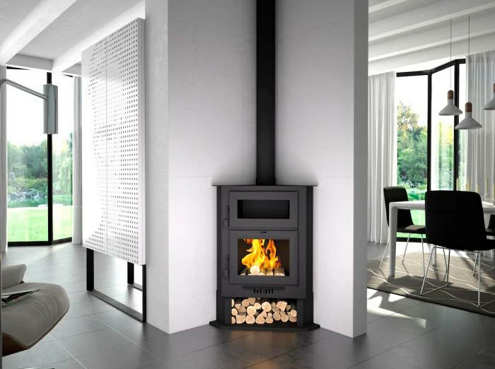 Estufa De Leña Rinconera Con Horno Modelo CH-5 H - Imagen 3