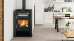 Estufa De Leña Con Horno Modelo M-107 T -Parilla Ventas 2024 Estufa de Lena con Horno Modelo M 107 1