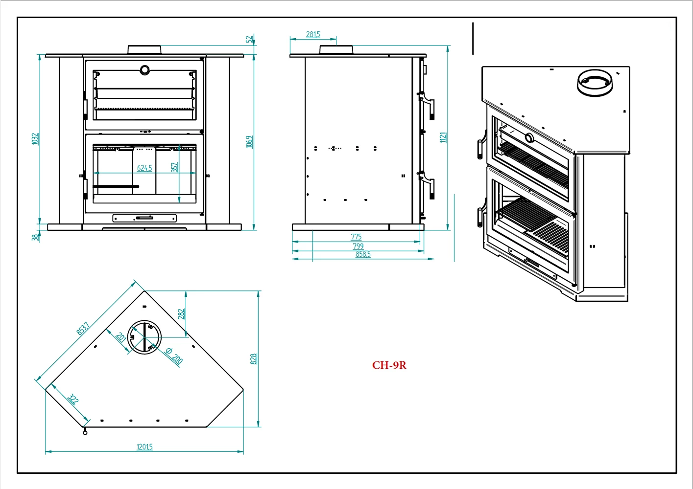 Estufa De Leña De Rincon CH-9 R 5 Estufa De Leña De Rincon CH-9 R - Imagen 3