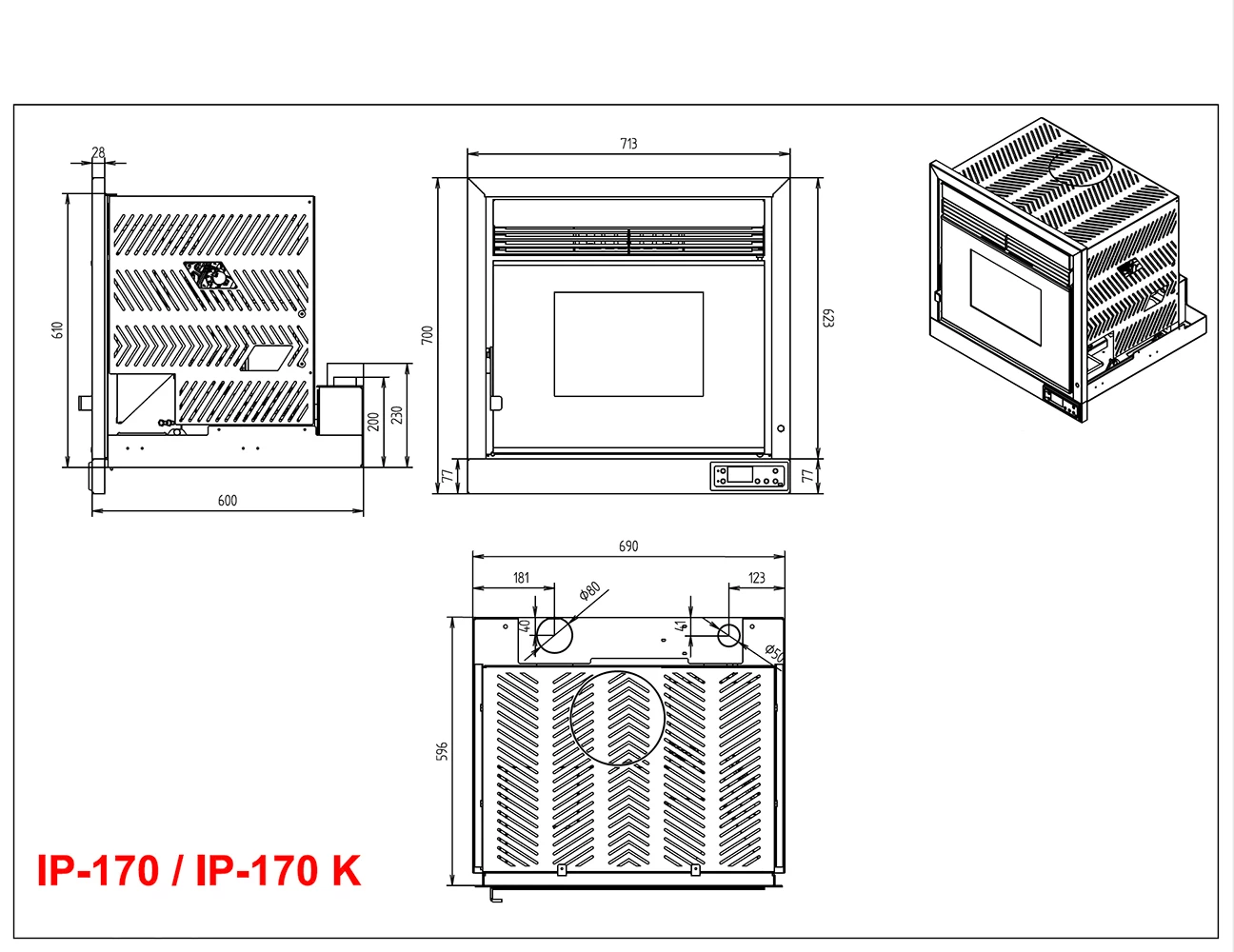 Estufa De Pellet IP-170 K 7 Estufa De Pellet IP-170 K - Imagen 5