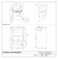 Estufa De Leña Eco Design Bayonne Premium -Parilla Ventas 2024 Estufa de lena Eco Bayonne Premium 5