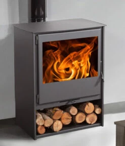 Estufa De Leña Eco Design Milano Titanium