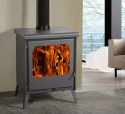 Estufa De Leña Eco Design Veneto Titanium -Parilla Ventas 2024 Estufa de lena Eco Nice Titanium 3 1