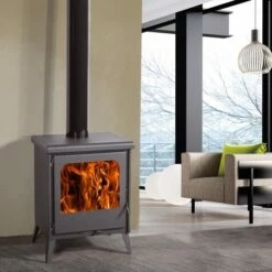 Estufa De Leña Eco Design Veneto Titanium -Parilla Ventas 2024 Estufa de lena Eco Nice Titanium 8