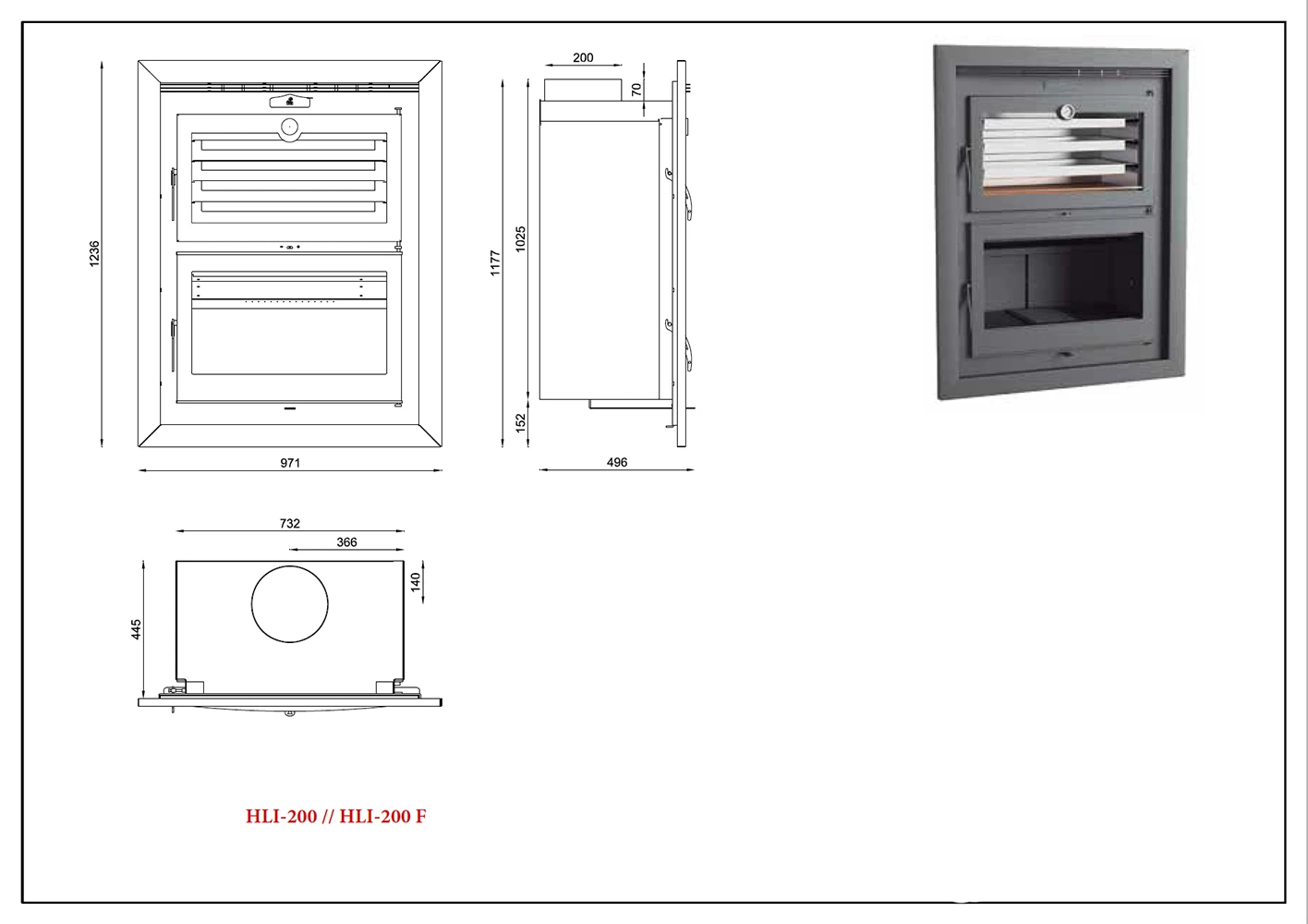 Horno De Leña Modelo HLI-200 5 Horno De Leña Modelo HLI-200 - Imagen 3
