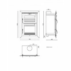 Horno Insertable De Leña Modelo HLI-100 -Parilla Ventas 2024 Insertable De Lena HLI 100.2a
