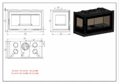 Insertable De Leña Modelo IT-122 DF -Parilla Ventas 2024 Insertable de Lena Modelo IT 122 DF 3
