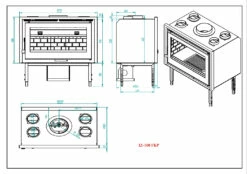 Insertable De Leña Modelo IZ-100 FKP -Parilla Ventas 2024 Insertable de Lena Modelo IZ 100 FKP 5