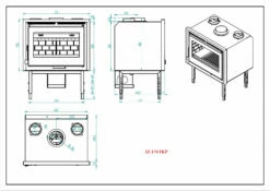 Insertable De Leña Modelo IZ-170 FKP -Parilla Ventas 2024 Insertable de Lena Modelo IZ 170 FKP 5