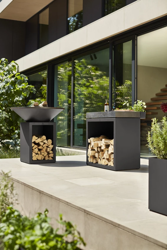 Ofyr Mesa De Corte Almacenaje Negro BBSB-90-CD - Imagen 2