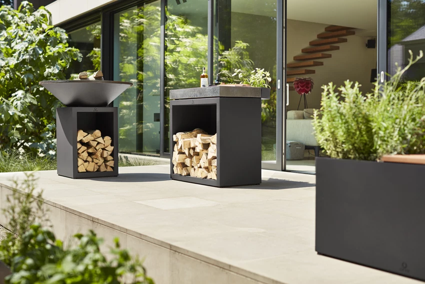 Ofyr Mesa De Corte Almacenaje Negro BBSB-90-CD - Imagen 3